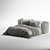 Stylish Fabric Bed: Perfect for Sweet Dreams! 3D model small image 2