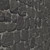 High-Res Black Stone Wall Brick Paving 3D model small image 2