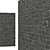 High-Res Black Stone Wall Brick Paving 3D model small image 3