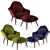 Swoon Lounge Chair: 4 Material Varieties 3D model small image 1