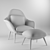 Swoon Lounge Chair: 4 Material Varieties 3D model small image 3