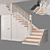Compact Staircase with Hidden Pantry 3D model small image 4
