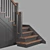 Compact Staircase with Hidden Pantry 3D model small image 7