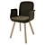 Contemporary Palm Upholstered Dining Chair 3D model small image 1