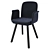 Contemporary Palm Upholstered Dining Chair 3D model small image 3