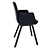 Contemporary Palm Upholstered Dining Chair 3D model small image 4