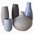 Elegant 3D Decorative Vases 3D model small image 1