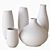 Elegant 3D Decorative Vases 3D model small image 3