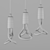 Modern Pendant LED Lamps Set 3D model small image 3