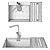 Sleek Franke Sink & Faucet 3D model small image 2