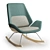 Fulton Rocking Armchair: Sleek and Stylish Comfort 3D model small image 1