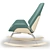 Fulton Rocking Armchair: Sleek and Stylish Comfort 3D model small image 2