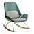 Fulton Rocking Armchair: Sleek and Stylish Comfort 3D model small image 6