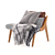 Elegant Lerici Armchair | Luxurious Comfort 3D model small image 1