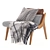 Elegant Lerici Armchair | Luxurious Comfort 3D model small image 6