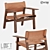 LoftDesign Armchair 2456: Stylish Leather & Wood 3D model small image 1