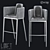 LoftDesign 2691: Stylish Metal and Faux Leather Bar Stool 3D model small image 1