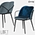 LoftDesigne 30469 Chair: Industrial Metal and Fabric Seating 3D model small image 1