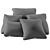 Modern Chic Pillows: Versatile Sizes & High-Quality Textures 3D model small image 3