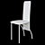 Amely Chrome Kitchen Chair 3D model small image 2