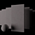 Modern Gray Concrete Tile Set 3D model small image 2