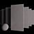 Modern Gray Concrete Tile Set 3D model small image 3