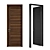 Elegant Walnut Modern Door 3D model small image 1