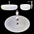 Elegant Melana MLN-A252 Sink Set 3D model small image 2