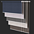 Customizable Roller Blinds Set 3D model small image 2