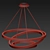 Sleek Ring Pendant Lights Set 3D model small image 3