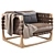 RIVA 1920 Bungalow Armchair: Timeless Elegance 3D model small image 1