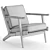 Modern Leather Armchair: Pottery Raylan 3D model small image 4