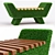 Elegant Topiary Bench for Stunning Landscapes 3D model small image 1