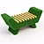 Elegant Topiary Bench for Stunning Landscapes 3D model small image 2