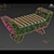 Elegant Topiary Bench for Stunning Landscapes 3D model small image 5