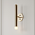 Sleek Mid-Century Brass Sconce 3D model small image 2