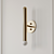 Sleek Mid-Century Brass Sconce 3D model small image 3