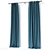 Regal Blue Cotton Velvet Curtain 3D model small image 5