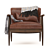 Saddle Leather Wood Chair 3D model small image 4