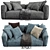 Elegant Poliform Shanghai Sofa 3D model small image 5