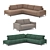 Belgian Comfort Corner Sofa 3D model small image 1