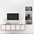 Sleek TV Wall 01 with Versatile Storage 3D model small image 2