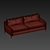 Modern Low-Arm Bulkley Sofa 3D model small image 2