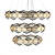 Elegant Rote Triple Chandelier 3D model small image 4