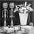 Elegant Chrome Decor Set 3D model small image 2