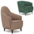 ROM Belgian Armchair Cubi 1Q: Unmatched Comfort & Style 3D model small image 2