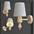 Tommaso Melange: Modern Grey Sconces 3D model small image 1