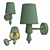 Tommaso Melange: Modern Grey Sconces 3D model small image 3