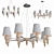 Tommaso Melange Chandelier: Modern, Stylish Lighting Solution 3D model small image 2