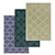 Luxury Carpets Set: High-Quality Textures 3D model small image 1